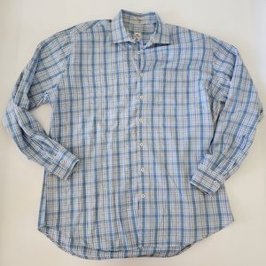 Peter Millar plaid button Down shirt size XL